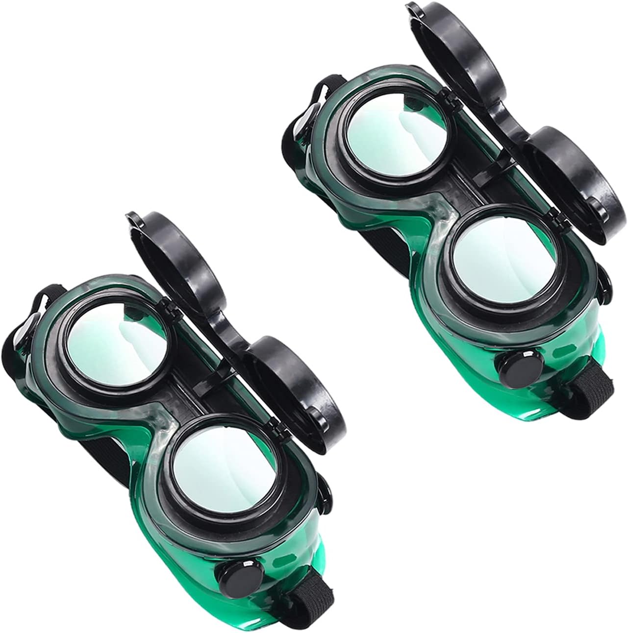 ALIPOBO 2Pcs Flip Up Front Welding Goggles Safety Eye Protection Welder Goggles with Welders Glass Protective Glasses for Welding Soldering Torching Brazing Metal Cutting