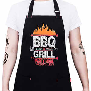 ALIPOBO BBQ Grill Aprons for Men Chef Adjustable Bib Apron
