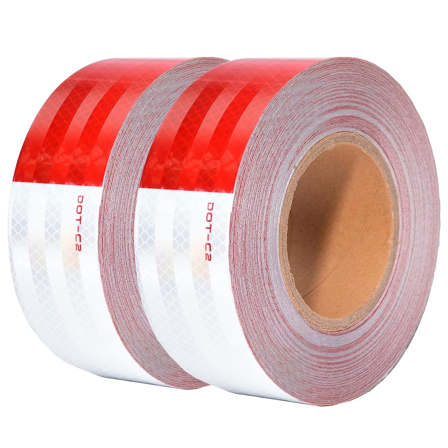 ALIPOBO DOT-C2 Reflective Tape 2 Inch x 200 Feet Red White Reflective Tape