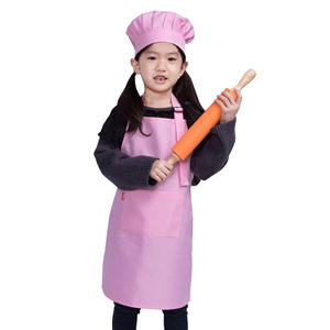 ALIPOBO Kids Apron with Chef Hat Set for Girls
