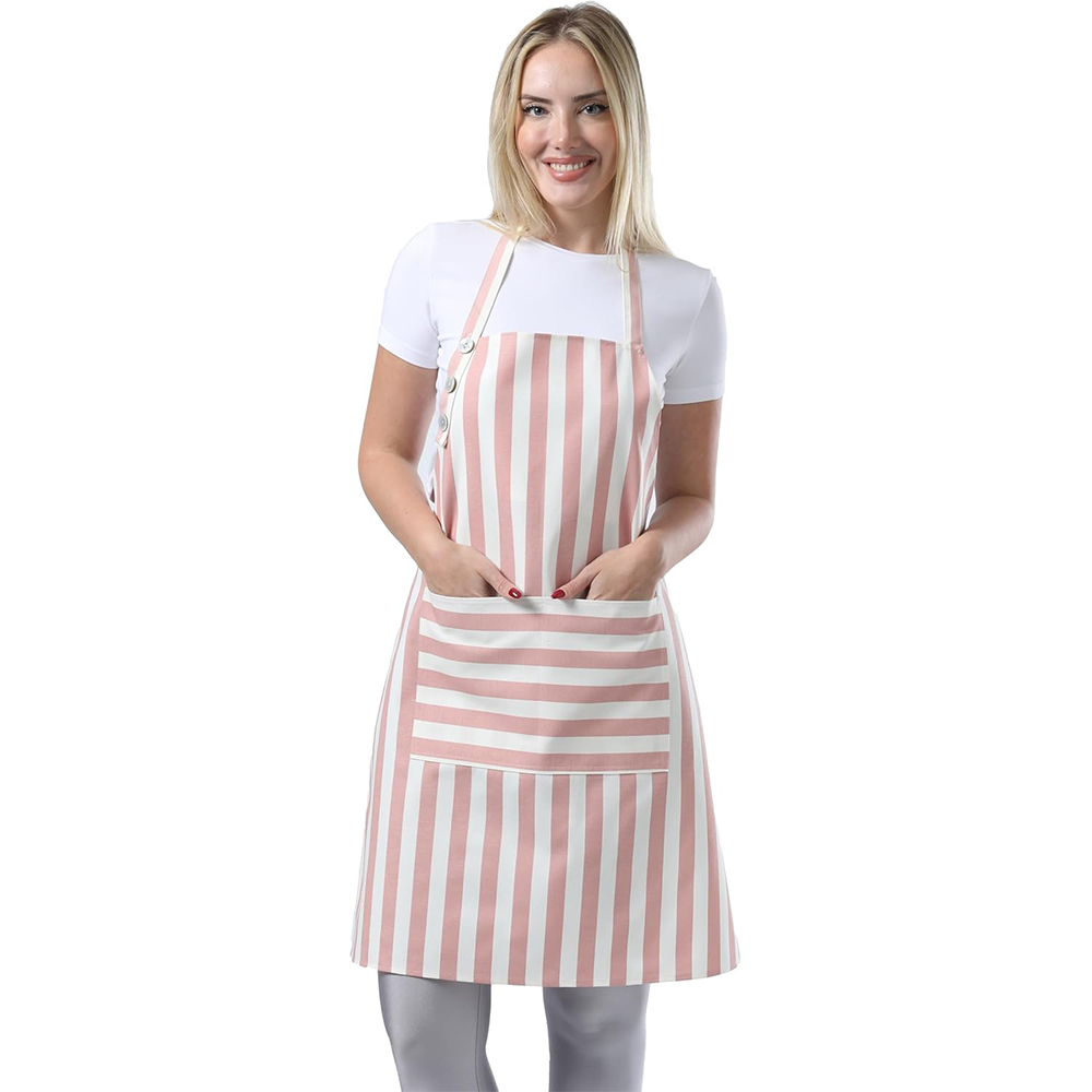 ALIPOBO Kitchen Apron Waterdrop Resistant Cotton Apron with adjustable Aprons for Women with Pockets