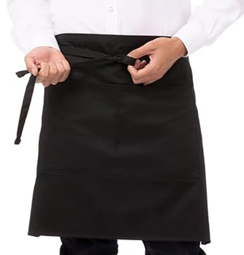 ALIPOBO Unisex Half Bistro Server Apron with 2 Pockets Cooking Kitchen Apron for Chef
