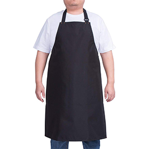 ALIPOBO Waterproof Apron for Men and Women, Durable Heavy Duty Extra Long Adjustable Bib Apron for Kitchen Cooking, Dish Washing, Butcher, Dog Grooming, Black